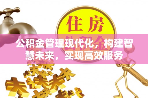 中方公积金管理现代化，构建智慧未来，实现高效服务