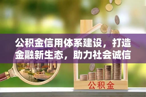 中方公积金信用体系建设，打造金融新生态，助力社会诚信发展