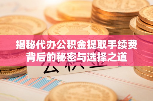 中方揭秘代办公积金提取手续费背后的秘密与选择之道